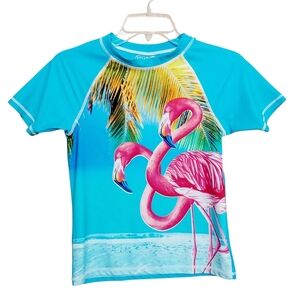 🔵BOGO FREE🔵 Ocean Gear Top Pink Flamingo Swim Girl's Sz L (12-14)
